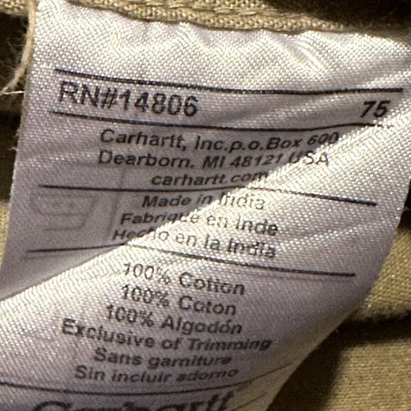 Carhartt National Park Volunteer Beige Short Sleeve Shirt with Patch & Button Po - Picture 12 of 16